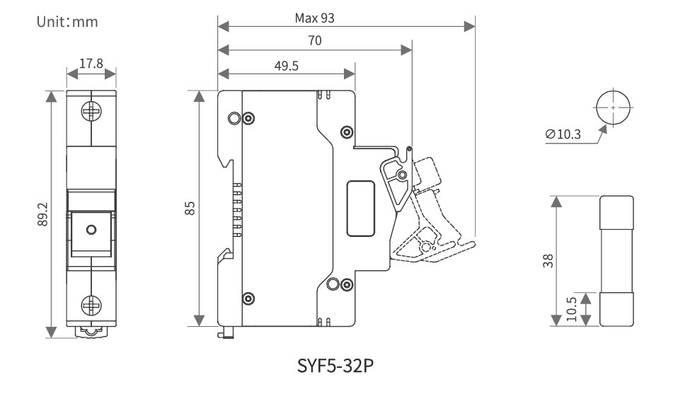 DC 1000V Fuse Holder
